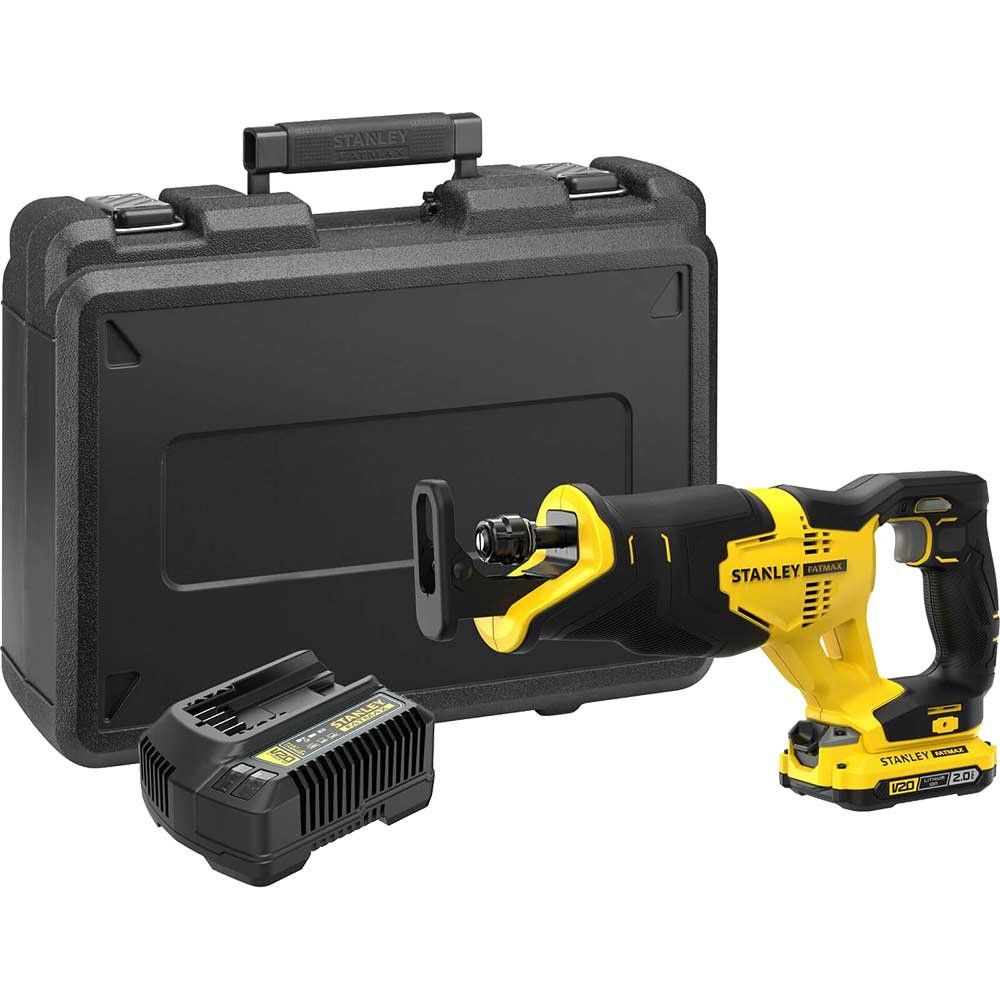 Stanley Fatmax V20 SFMCS300 18v Cordless Reciprocating Saw 1 x 2ah Li-ion Battery Charger Case - Image 1