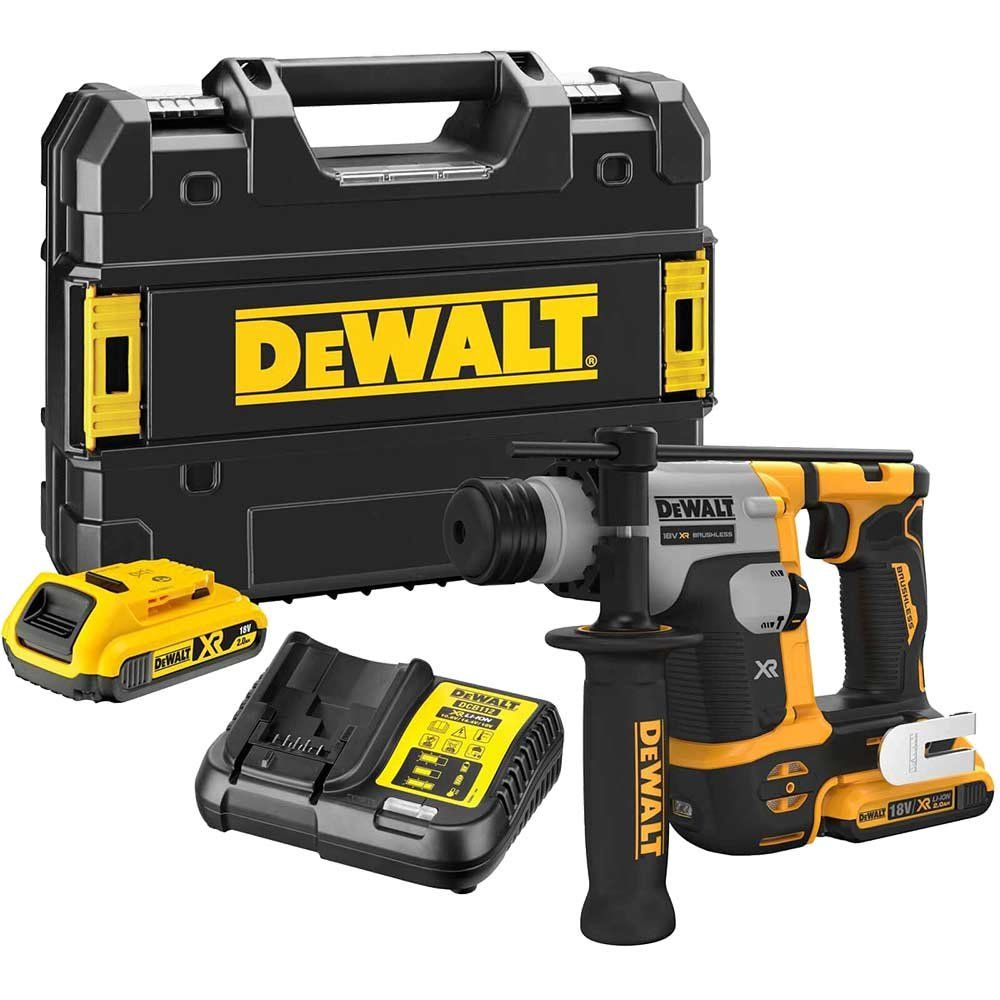 DeWalt DCH172 18v XR Cordless Brushless Compact SDS Plus Hammer Drill 2 x 2ah Li-ion Battery Charger Case - Image 1