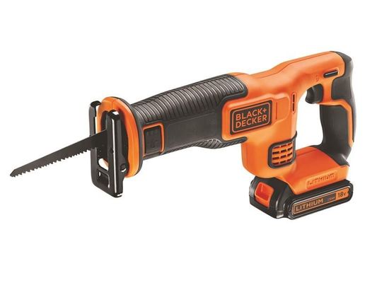 BLACK DECKER 18V Cordless Reciprocating Saw - Black & Orange