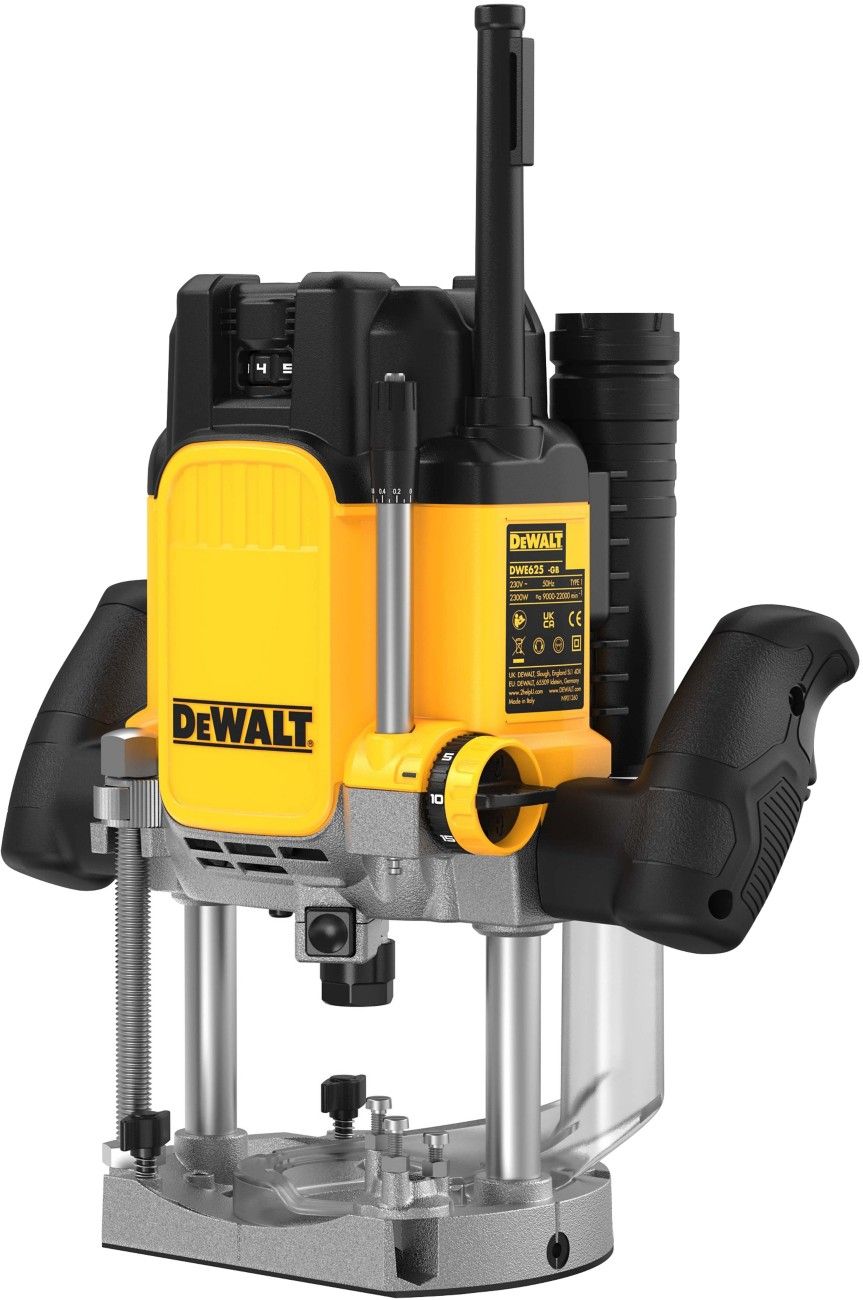 DEWALT DWE625KT-GB 2300W 1/2" Plunge Router (230V) with TSTAK Case - Image 1