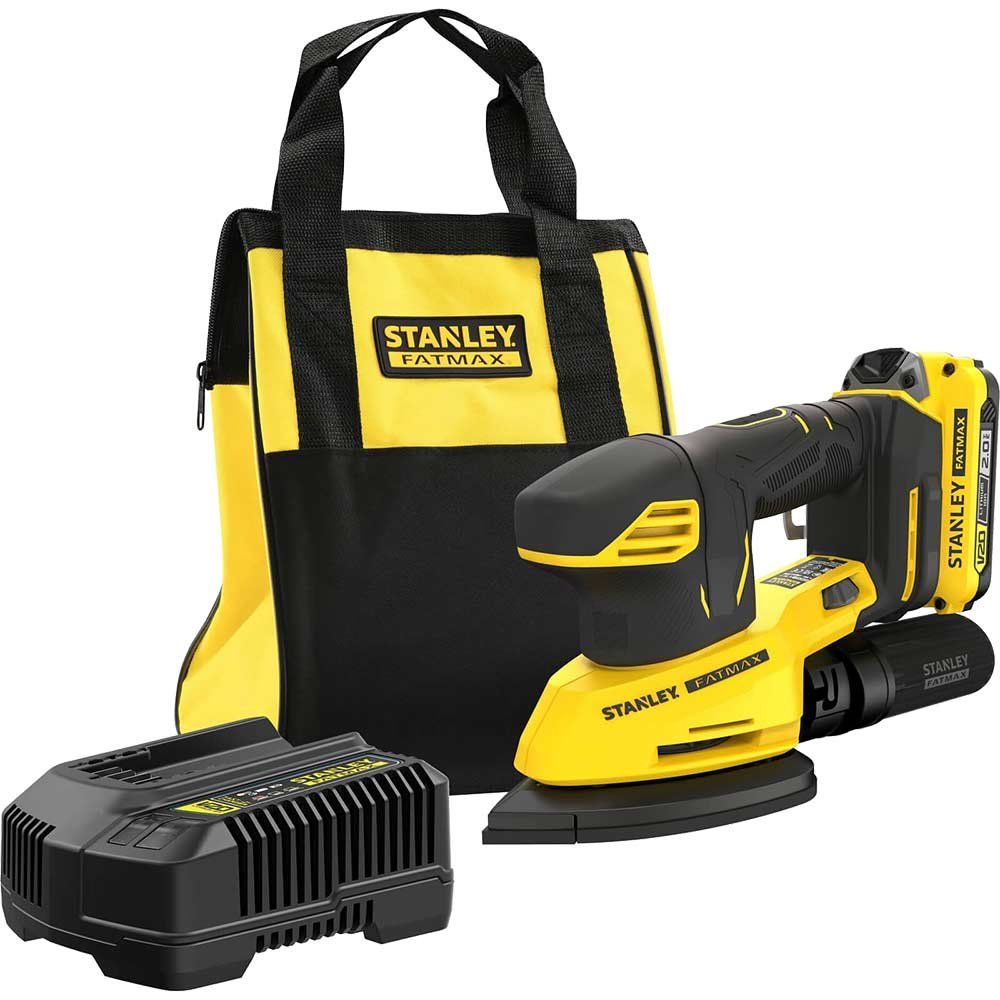 Stanley Fatmax V20 SFMCW221 18v Cordless Detail Sander 1 x 2ah Li-ion Battery Charger Bag - Image 1