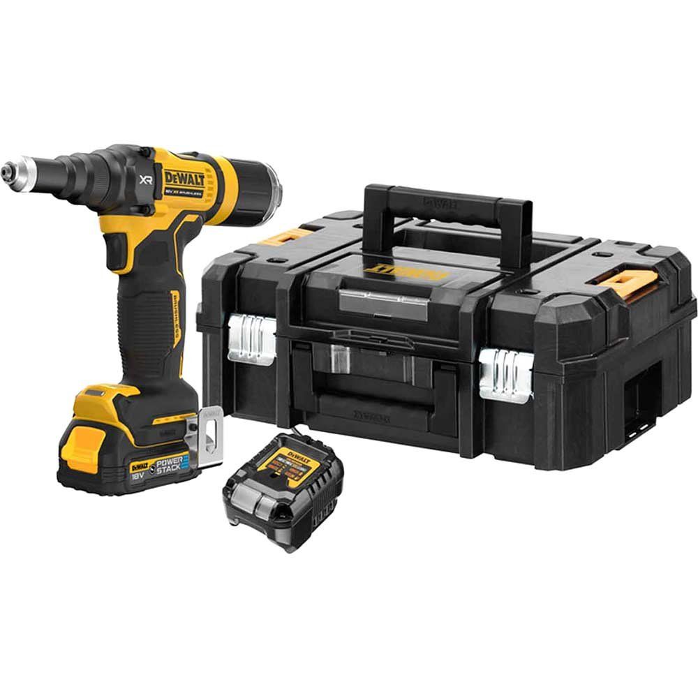 Dewalt DCF403E1T-GB Dcf403E1T Xr 3/16In Brushless Riveter 1 X 1.7Ah Powerstack™ Li-Ion - Image 1