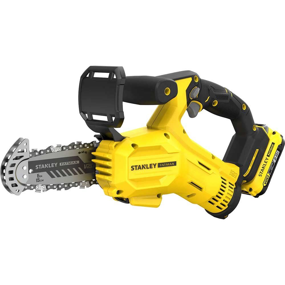 Stanley Fatmax V20 SFMCPS415 18v Cordless Mini Pruning Chainsaw 150mm 1 x 2ah Li-ion Battery Charger - Image 1