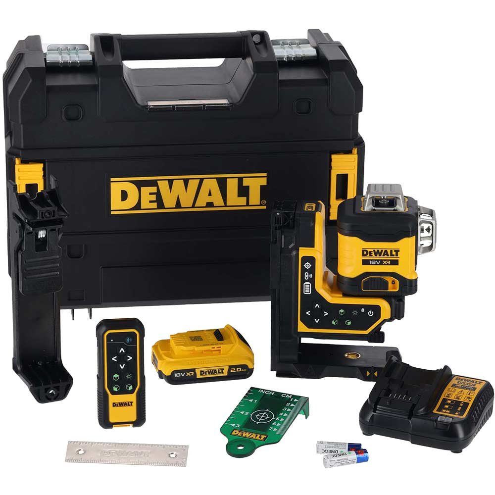 DeWalt DCLE34035 18v Cordless 360 Remote Control Green Laser Line Kit 1 x 2ah Li-ion Battery Charger Case - Image 1