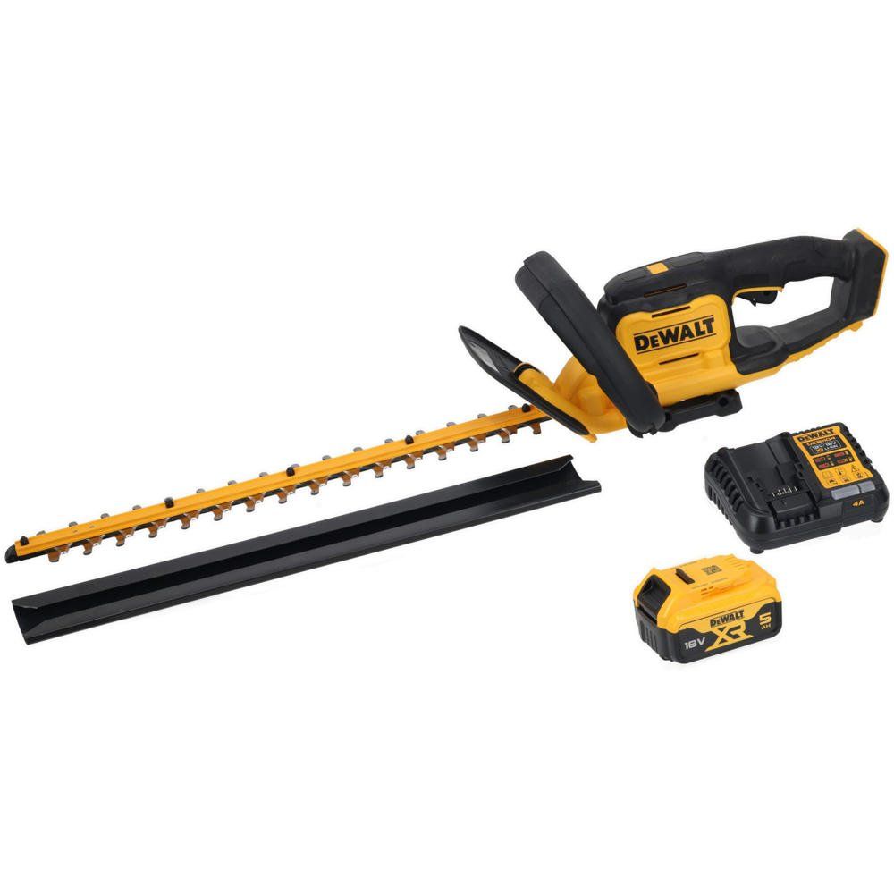 DeWalt DCMHT564 18v XR Cordless Hedge Trimmer 550mm 1 x 5ah Li-ion Battery Charger - Image 1