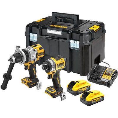 DeWalt DCK2200H2T 18v XR Cordless Brushless Hammer Drill and Impact Driver 2 x 5ah Li-ion Powerstack Battery Charger Case