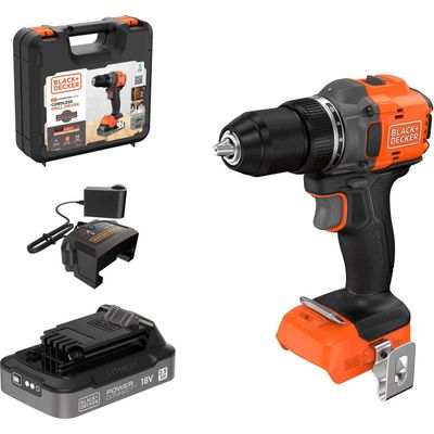 Black and Decker BLD782 18v Cordless Brushless Drill Driver 1 x 2.5ah Li-ion Charger Case