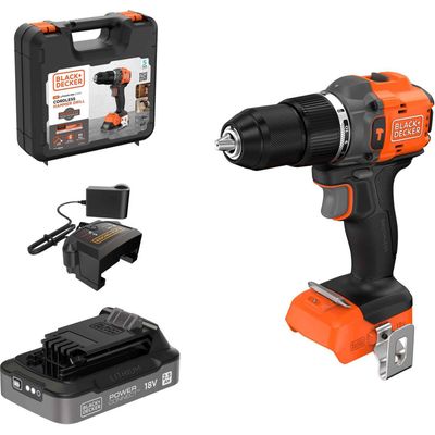 Black and Decker BLD783 18v Cordless Brushless Combi Drill 1 x 2.5ah Li-ion Charger Case