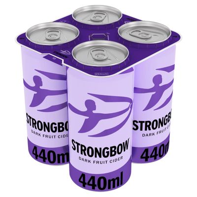Strongbow Dark Fruit Cider 4% ABV Can 4x440ml - Thumbnail 2