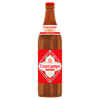Cruzcampo Sevilla Lager Beer 4.4% ABV Bottle 660ml - Thumbnail 2