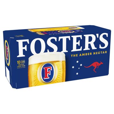Foster's Beer Lager Cans 10 x 440ml - Thumbnail 2
