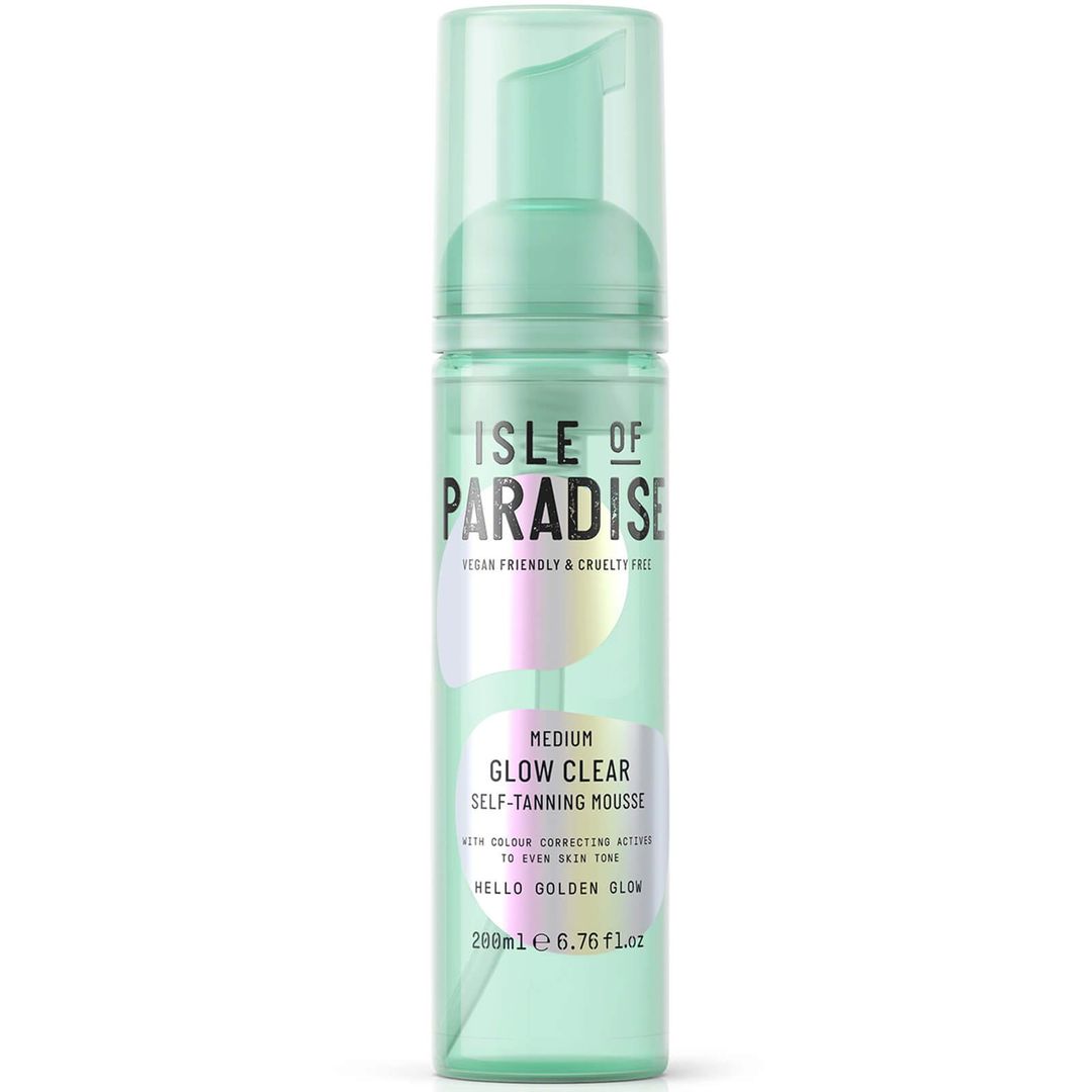 Isle of Paradise Glow Clear Self-Tanning Mousse - Medium 200ml - Image 1