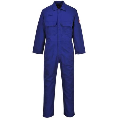 BizWeld Mens Flame Resistant Overall Royal Blue L 32"