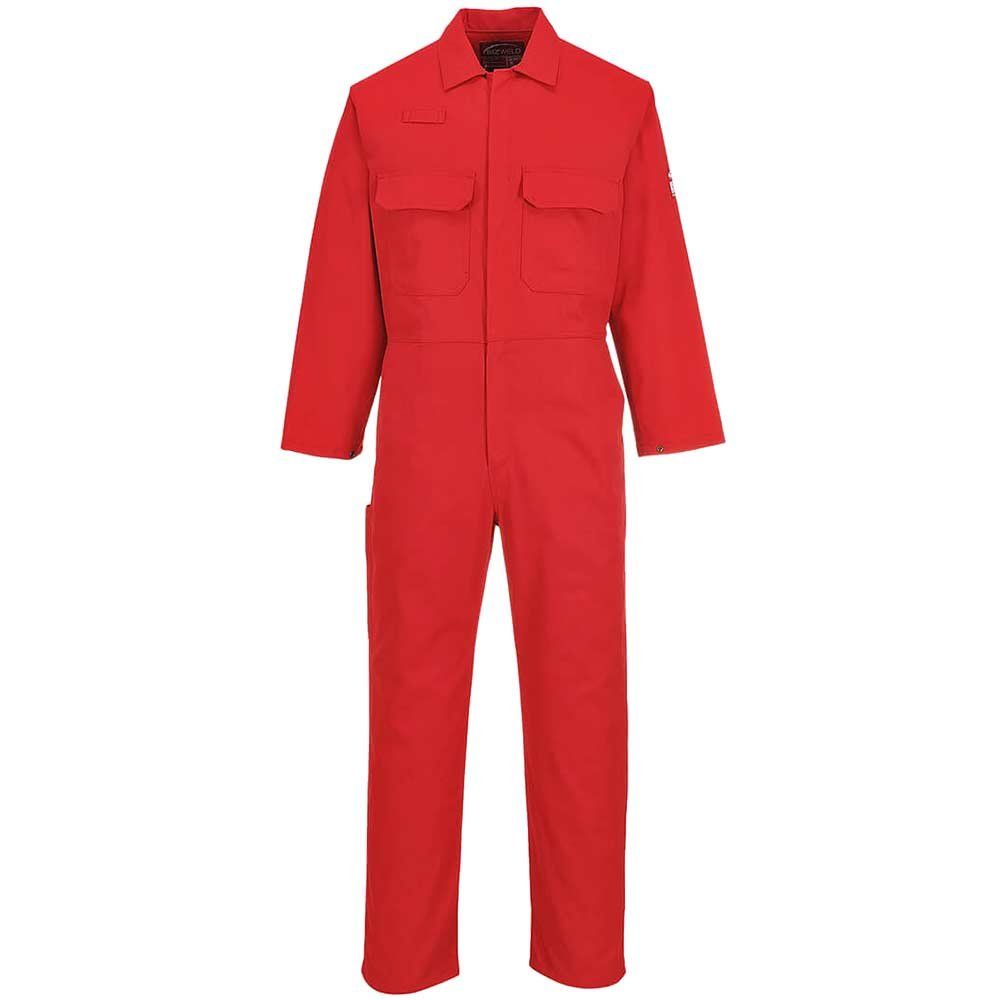 BizWeld Mens Flame Resistant Overall Red 2XL 32" - Image 1