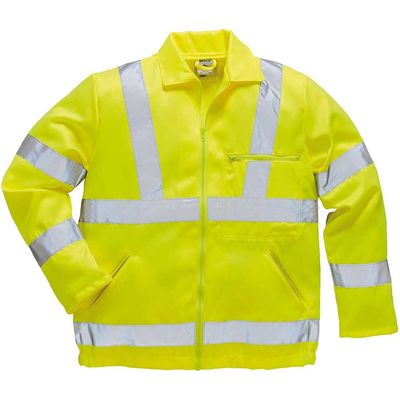 Portwest Class 3 Hi Vis Polycotton Jacket Yellow L