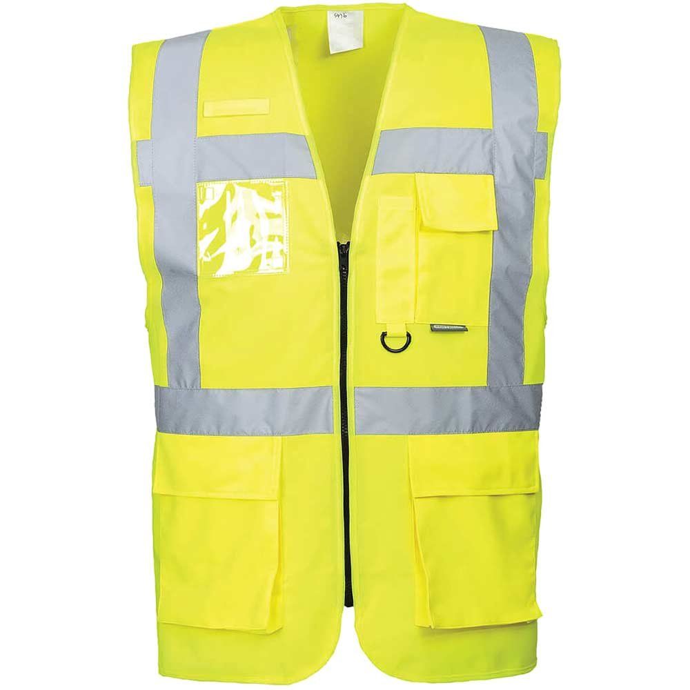 Portwest Berlin Hi Vis Executive Vest Yellow XL - Image 1