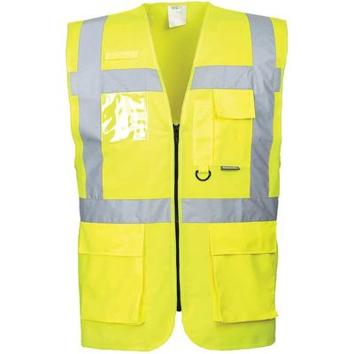 Portwest Berlin Hi Vis Executive Vest Yellow XL