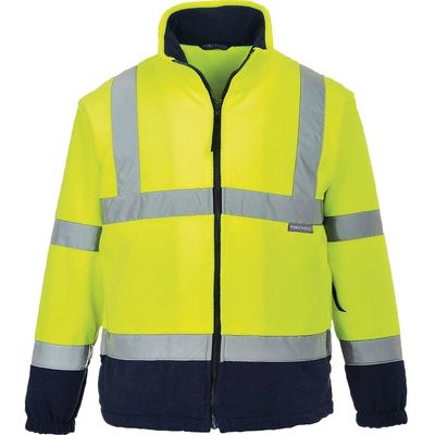Portwest 2 Tone Hi Vis Fleece Jacket Yellow / Navy L