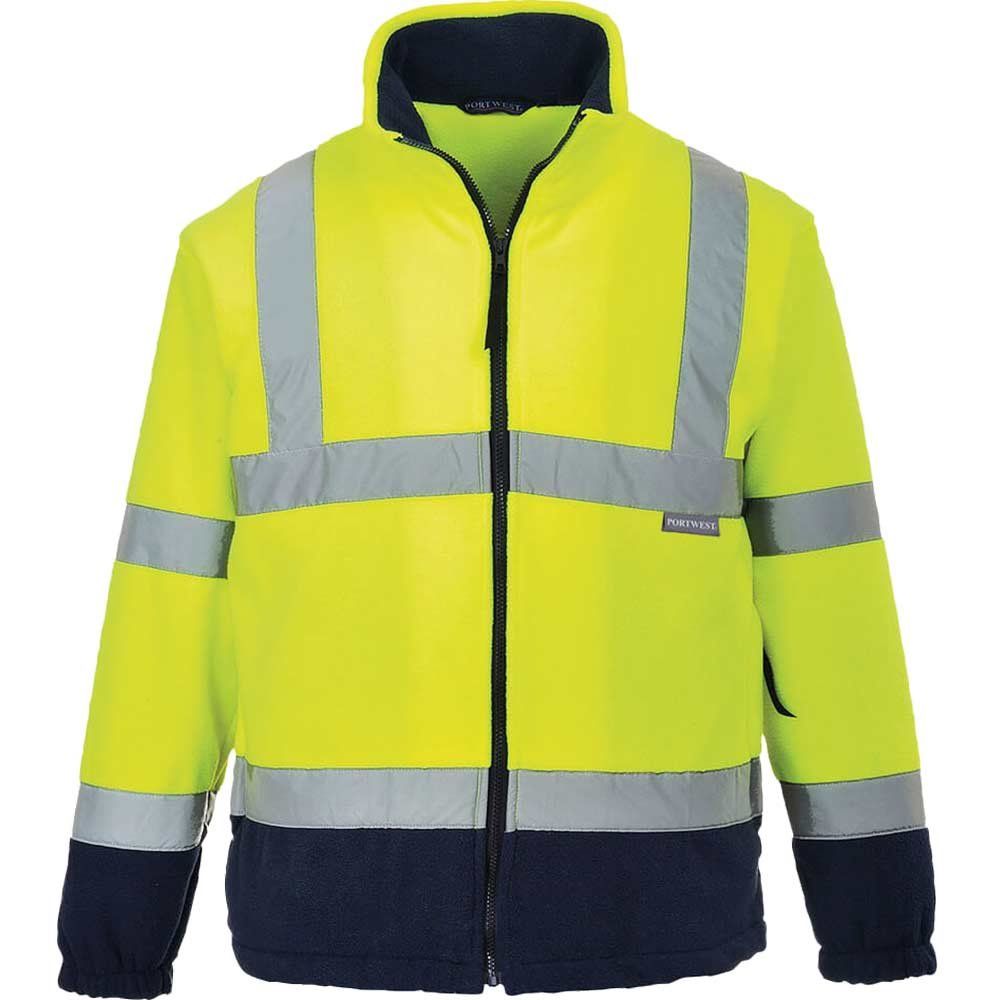 Portwest 2 Tone Hi Vis Fleece Jacket Yellow / Navy S - Image 1