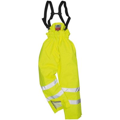 BizFlame Hi Vis Flame Resistant Rain Unlined Trousers Yellow S