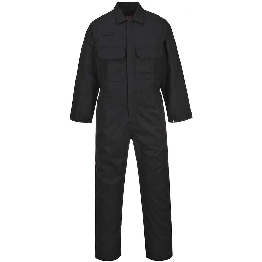 BizWeld Mens Flame Resistant Overall Black 2XL 32" - Image 1
