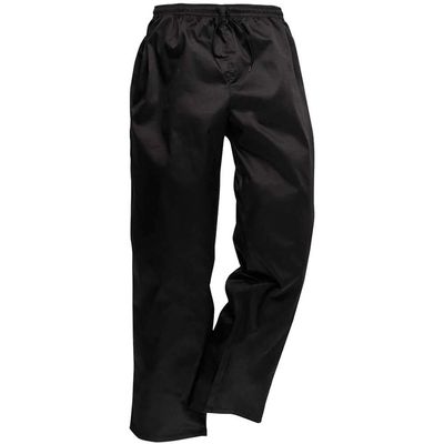 Portwest C070 Drawstring Chef Trousers Black L 31"