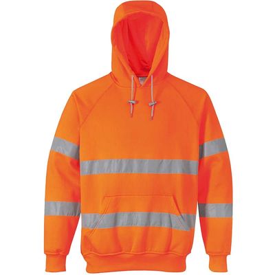 Portwest Class 3 Hi Vis Hooded Sweatshirt Orange S