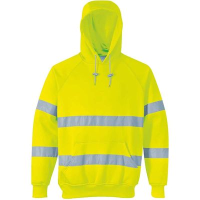 Portwest Class 3 Hi Vis Hooded Sweatshirt Yellow XL
