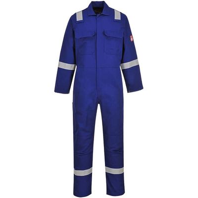 BizWeld Mens Iona Flame Resistant Coverall Royal Blue 3XL 32"