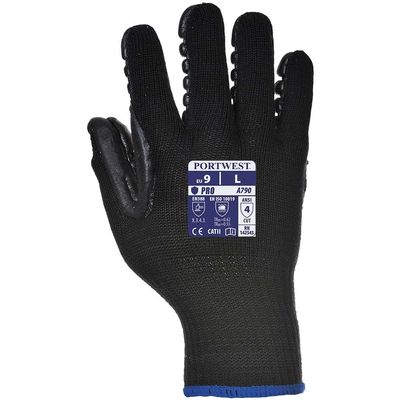 Portwest Anti Vibration Gloves Black M Pack of 1