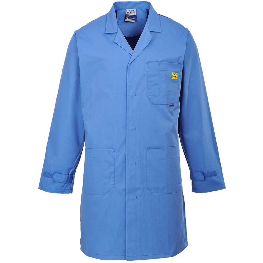 Portwest Anti Static ESD Coat Blue S - Image 1
