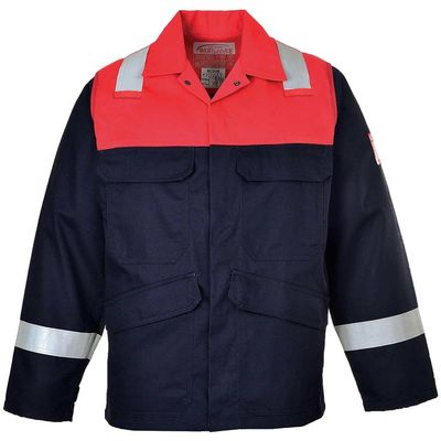 BizFlame Mens Flame Resistant Plus Jacket Navy 3XL
