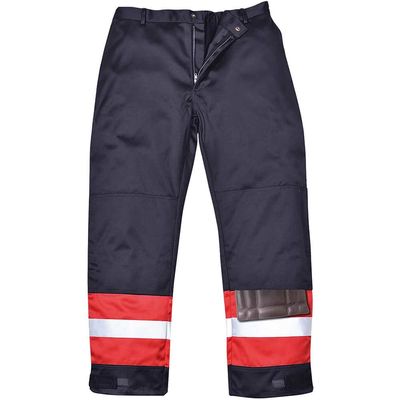 BizFlame Mens Flame Resistant Plus Trousers Navy Blue S 32"