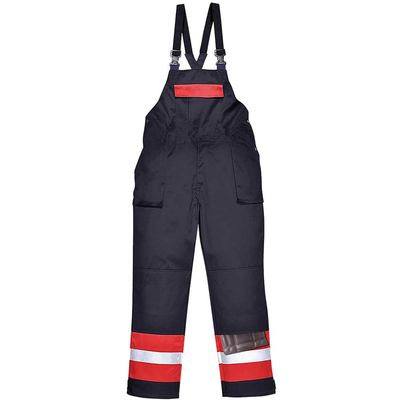 BizFlame Mens Flame Resistant Plus Bib and Brace Navy 3XL