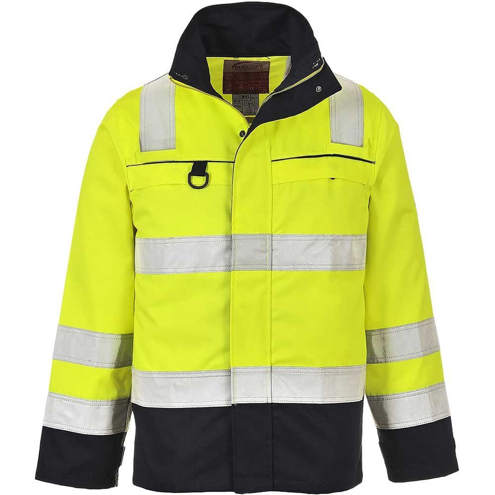 BizFlame Flame Resistant Hi Vis Multi Norm Jacket Yellow / Navy 3XL - Image 1