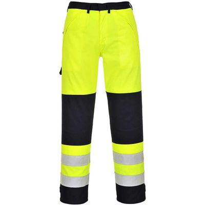 BizFlame Hi Vis Multi-Norm Flame Resistant Trousers Yellow / Navy M