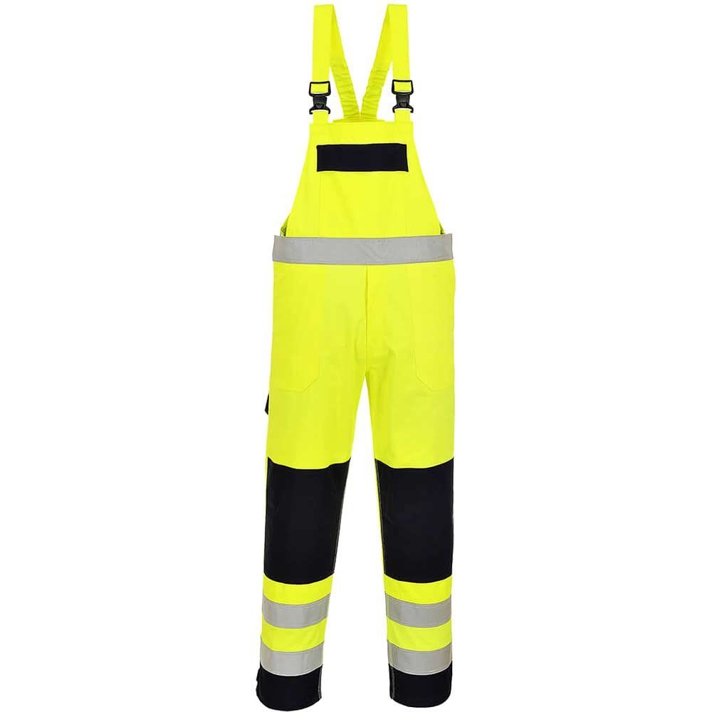 BizFlame Hi Vis Multi-Norm Flame Resistant Bib and Brace Yellow / Navy M - Image 1