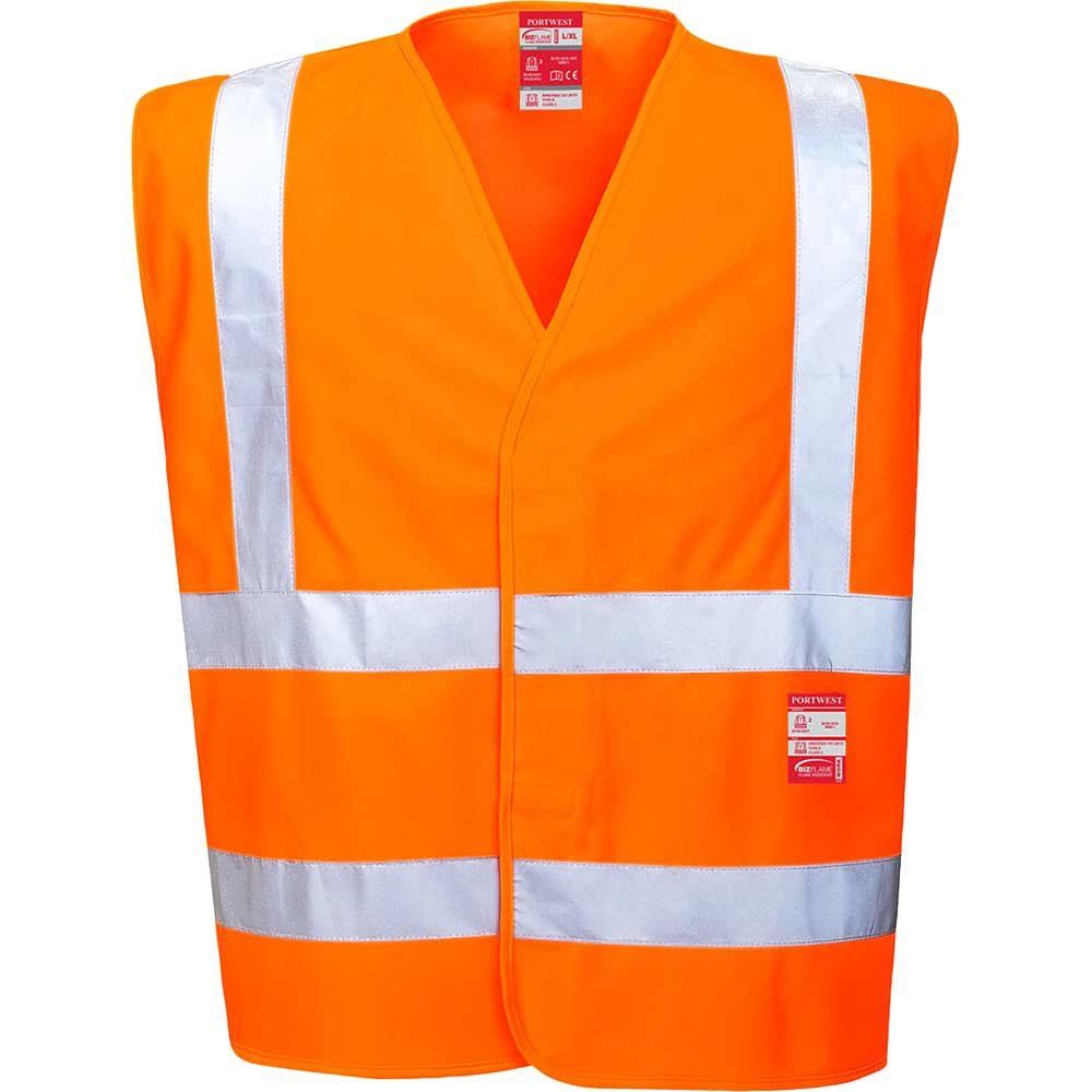 BizFlame Hi Vis Flame Retardant Treated Vest Orange L / XL - Image 1