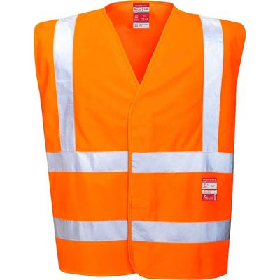 BizFlame Hi Vis Flame Retardant Treated Vest Orange S / M