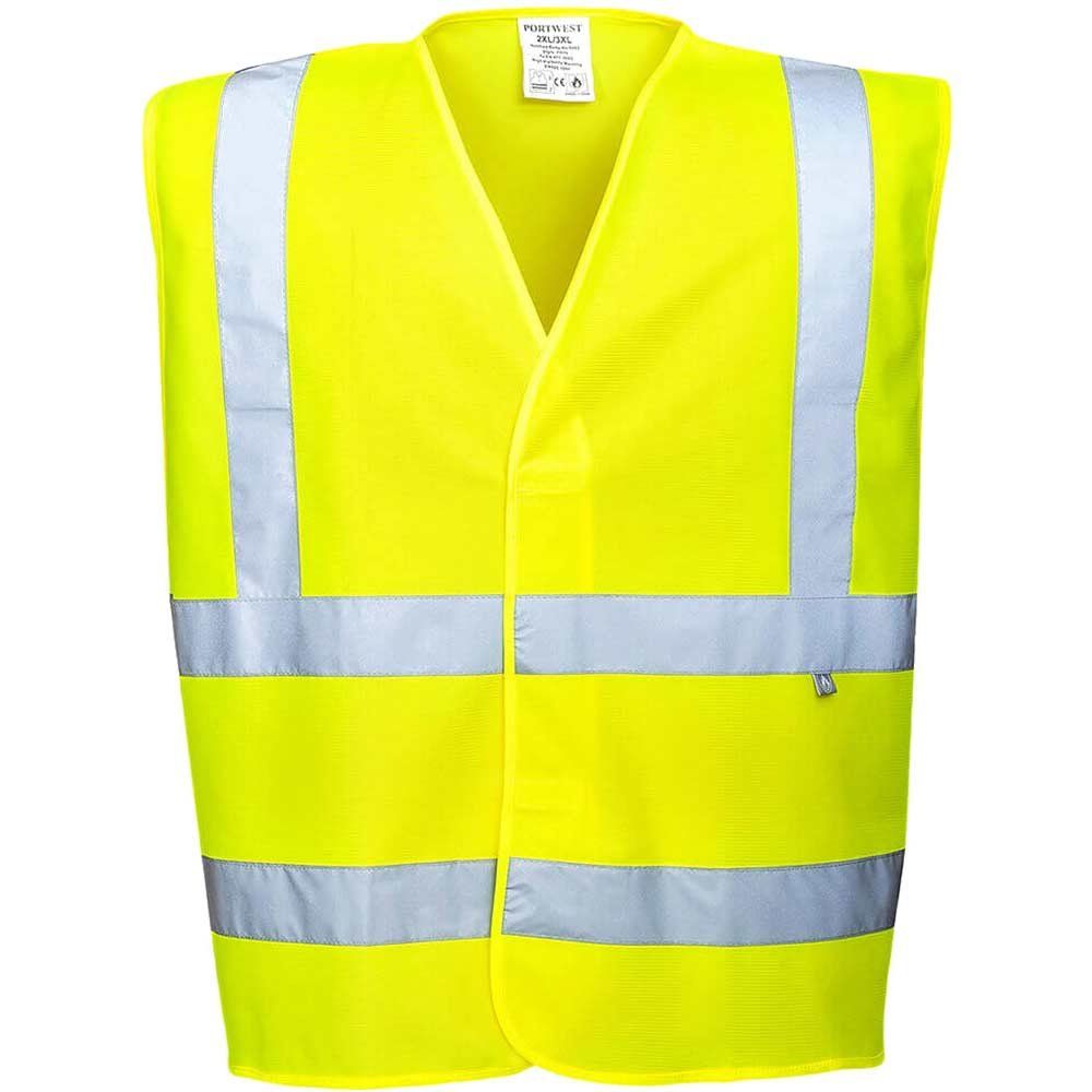 BizFlame Hi Vis Flame Retardant Treated Vest Yellow L / XL - Image 1