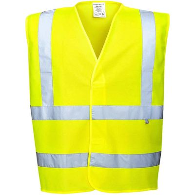 BizFlame Hi Vis Flame Resistant Anti Static Vest Yellow S / M