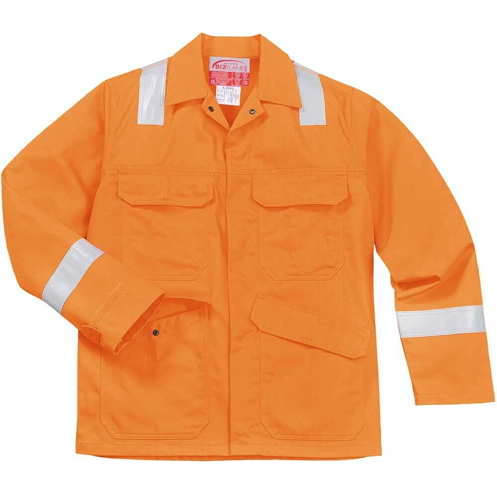 BizFlame Mens Flame Resistant Jacket Orange L - Image 1