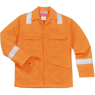 BizFlame Mens Flame Resistant Jacket Orange L