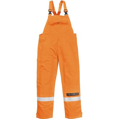 BizFlame Plus Mens Flame Resistant Bib and Brace Orange L