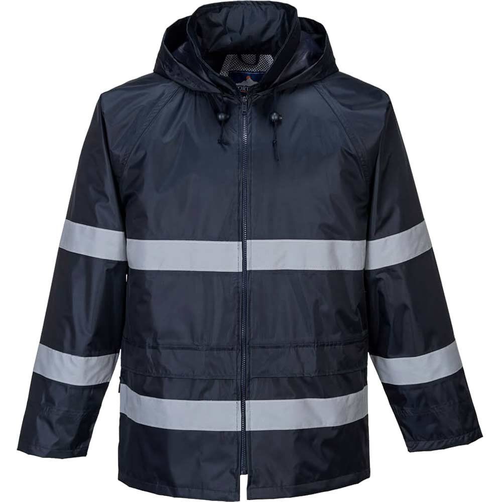 Portwest Classic Iona Mens Rain Jacket Navy XL - Image 1
