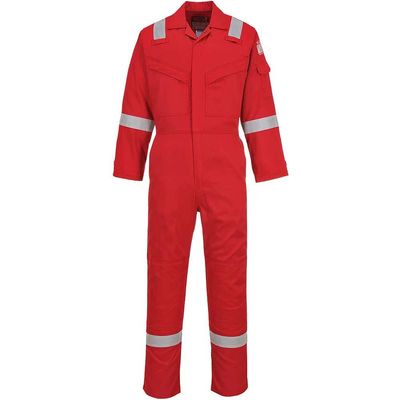 BizFlame Mens Flame Resistant Super Lightweight Antistatic Coverall Red S 32"