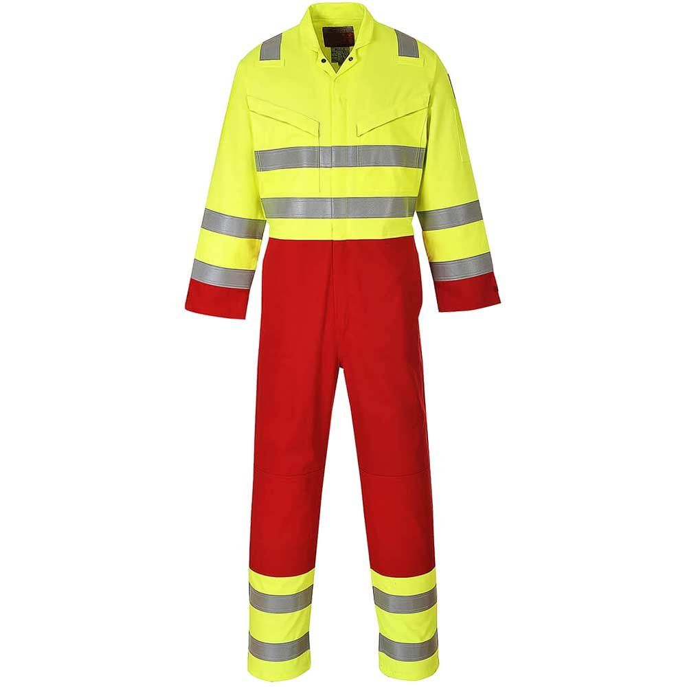BizFlame Mens Pro Flame Resistant Services Coverall Yellow XL - Image 1