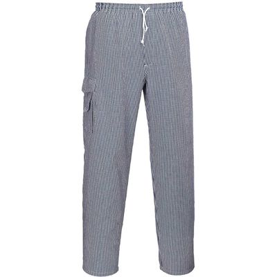 Portwest C078 Chester Chef Trousers Check Blue / White L 31"