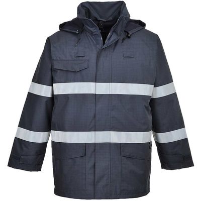 BizFlame Flame Resistant Rain Multi Protection Jacket Navy M
