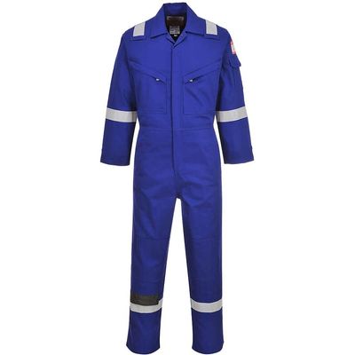 BizFlame Mens Flame Resistant Lightweight Antistatic Coverall Royal Blue 2XL 32"